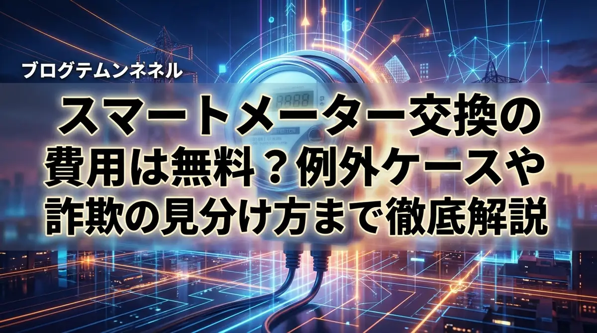 スマートメーター交換の費用は無料?例外ケースや詐欺の見分け方まで徹底解説