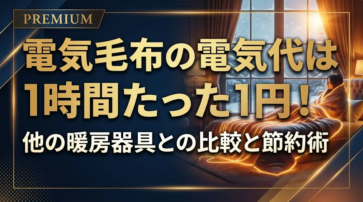 電気毛布の電気代は1時間たった1円!他の暖房器具との比較と節約術