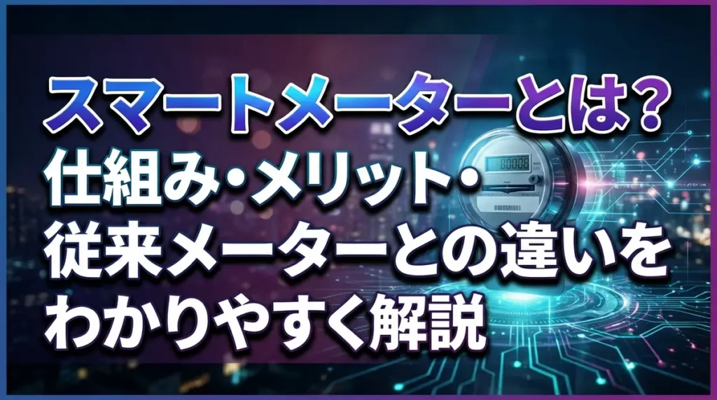 スマートメーターとは？仕組み・メリット・従来メーターとの違いをわかりやすく解説