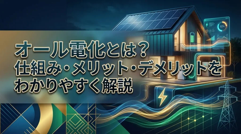 オール電化とは？仕組み・メリット・デメリットをわかりやすく解説