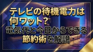 テレビの待機電力は何ワット？電気代と今日からできる節約術を解説