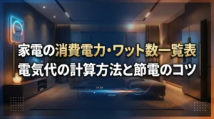 家電の消費電力・ワット数一覧表｜電気代の計算方法と節電のコツ