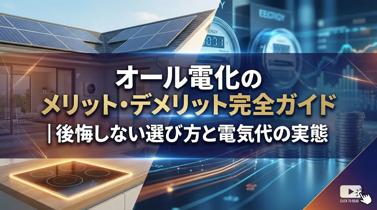 オール電化のメリット・デメリット完全ガイド|後悔しない選び方と電気代の実態