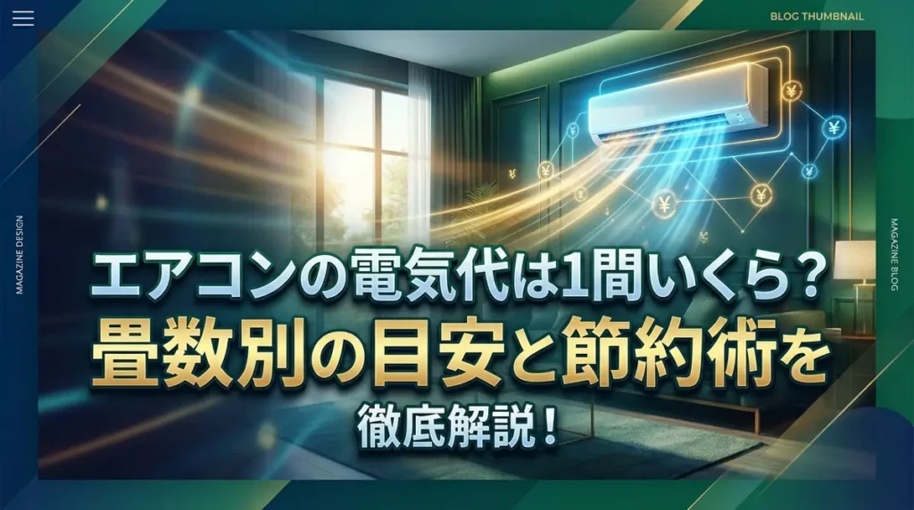 エアコンの電気代は1時間いくら？畳数別の目安と節約術を徹底解説