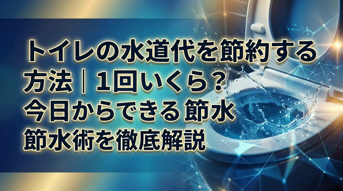 トイレの水道代を節約する方法｜1回いくら？今日からできる節水術を徹底解説