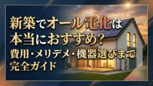 新築でオール電化は本当におすすめ？費用・メリデメ・機器選びまで完全ガイド